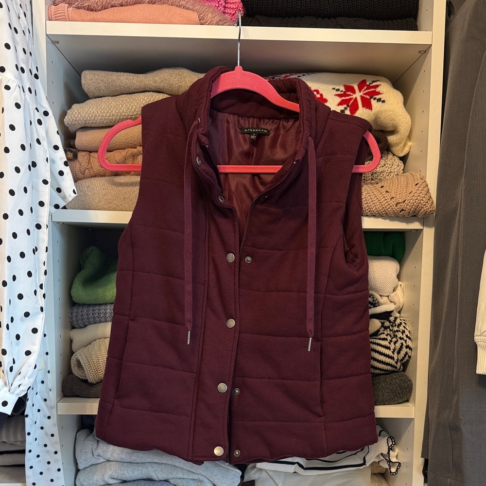 Staccato Burgundy Puffer Vest